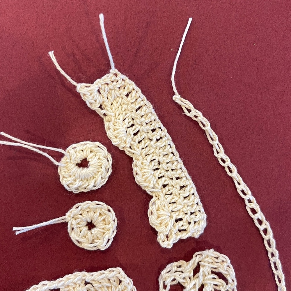Handmade Crochet Lace Pieces in Cream🌺 - Picture 4 of 5